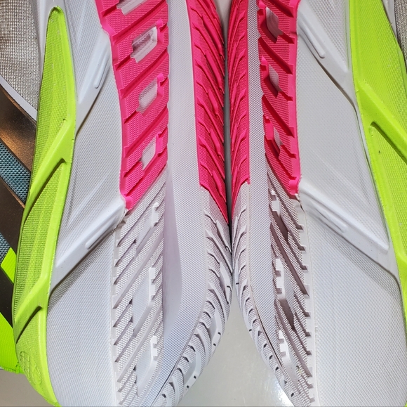 Adidas Women's Adistar CS2 Running Training Shoes White Silver Pink Neon Size 9 - Picture 8 of 12